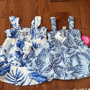 2 Children's Place Blue Floral Dresses